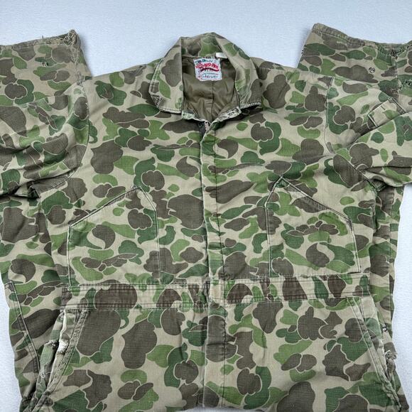 Vintage Walls Blizzard Pruf Coveralls Sz XL Duck Camo Insulated Hunting Outdoors - Picture 4 of 16